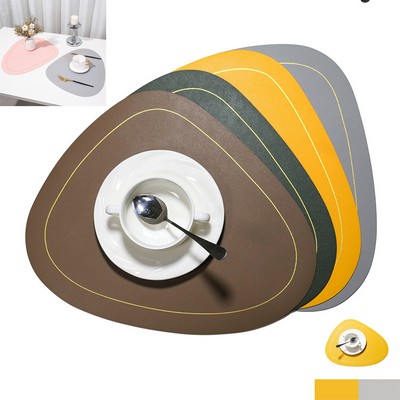 Oval Pu Leather Placemats
