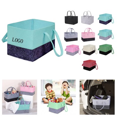 Dual-Tone Felt Storage Bag