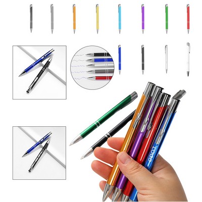 Shiny Metal Retractable Ballpoint Pen