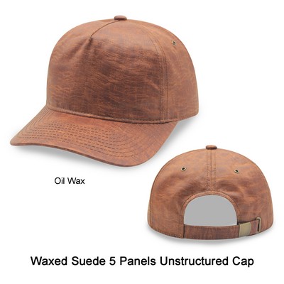Unstructured 5 panel oil waxed cap