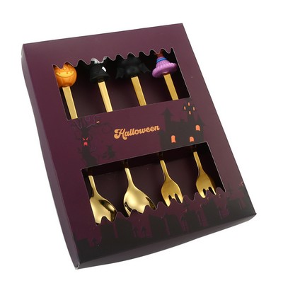 Stainless Steel Christmas Tableware Spoon/Fork Set Stainless Steel Flatware