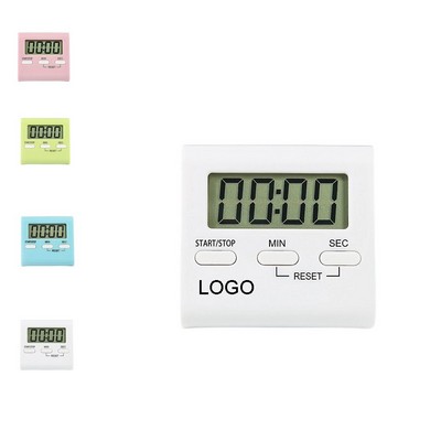 Rectangular Plastic Kitchen Timer W/ Stand