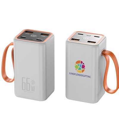 20000mAh Charge Power Bank With Cable Full Color Printing