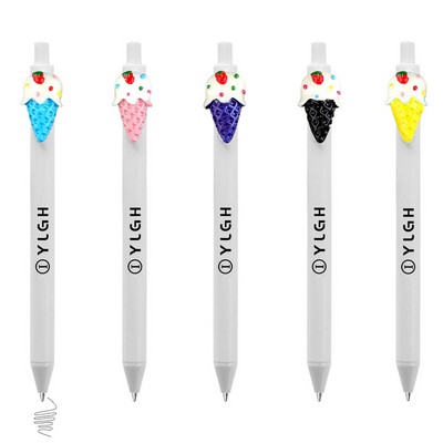 Ice Cream Cone Click Activated Pen