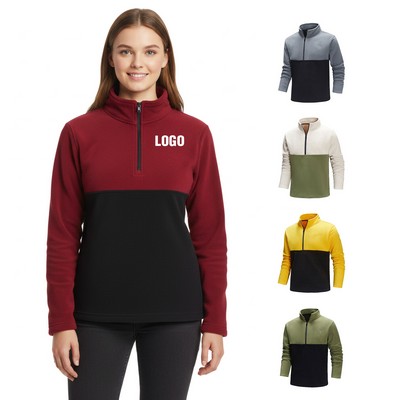 Soft Midweight Men'S Half-Zip Fleece Outdoor Jacket