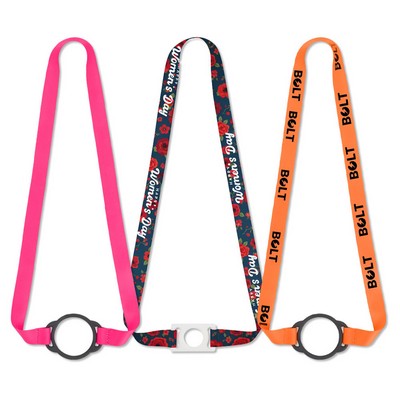 Sublimated Lanyard With Water Bottle Holder