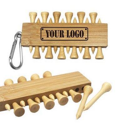 Golf Tee Holder With 12Pcs Tee