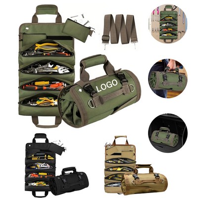 Portable Roll-Up Tool Organizer - Durable & Compact Storage
