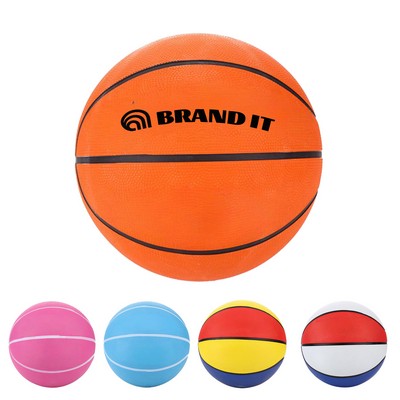 7" Kids Rubber Mini Basketball