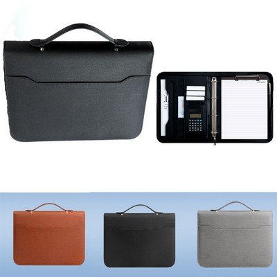 A4 Portfolio Binder Organizer Journal With Zipper & Calculator