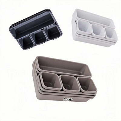 Modular Plastic Nail Art Organizer with Removable Dividers