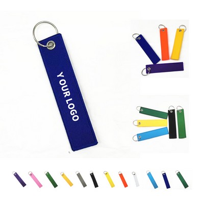 Double Sided Embroidered Luggage Keychain Tag 5.2"