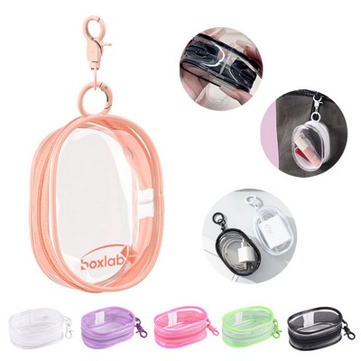 Macaron Transparent Zipper Pouch - Multifunctional PVC Storage Bag