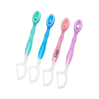 Five in One Travel Toothbrush with Bursting Beads and Floss