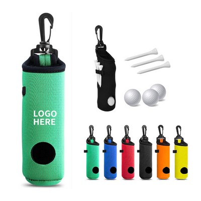 Neoprene Golf Ball & Tee Pouch