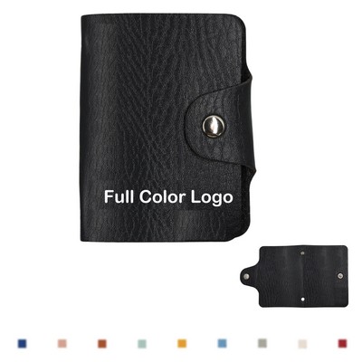 Full Color PU Leather Credit Card Holder
