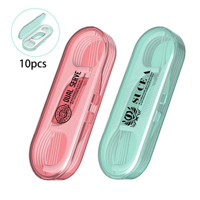 Disposible Mini 10 Pack Dental Floss Case