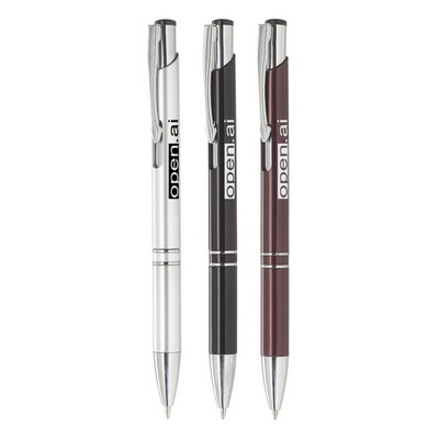 Union Printed - Queenly - Plastic Click Pens with 1-Color Logo