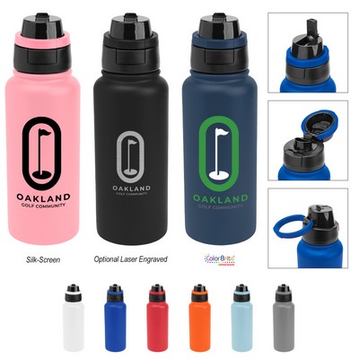 32 Oz. Pop Sip & Chug Recycled Stainless Steel Bottle