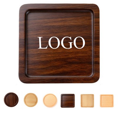 Square Wood Coasters Withgroove
