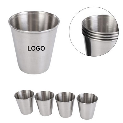 4pcs Stainless Steel Cup with Case