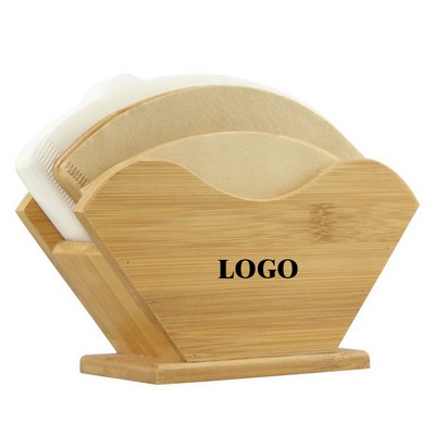 Fan-Shaped Varnish Hand Brewed Coffee Filter Paper Holder
