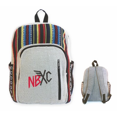 IBPN124 "Sero" Hemp/Cotton Colorful Backpack