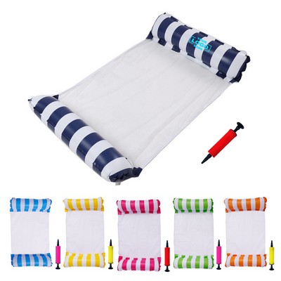 Inflatable Hammock Pool Floats And Hand-Push Pump Set