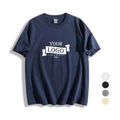 7.3 oz Oversize 100% Cotton Men's Short Sleeve T-shirt