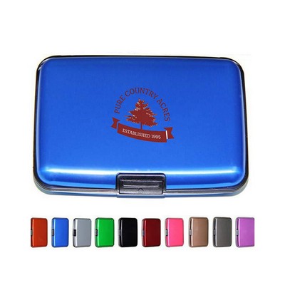 Sleek Aluminum Credit Card Case With Snap Closure