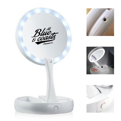 Led Folding Vanity Mirror