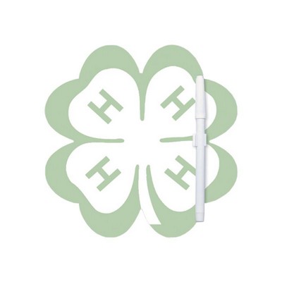 8" X 8" Clover Shape Memo Board w/Magnets or Tape on Back