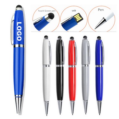 4GB USB Flash Drive Pen W/ Stylus