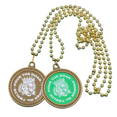 Mardi Gras Bead Necklaces with Medallions