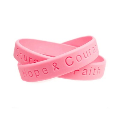 1/2" Debossed Silicone Wristbands