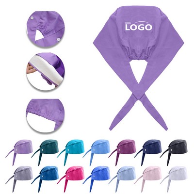 Medical Surgical Nurse Scrub Cap Hat With Buttons