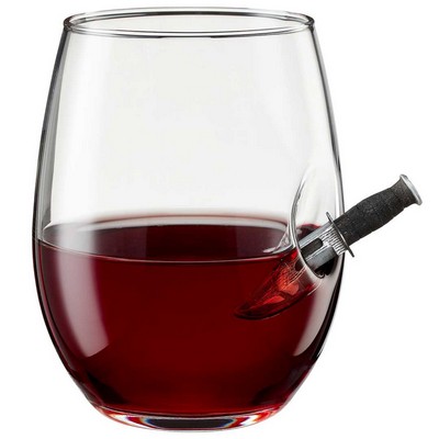 Combat Knife Embedded Wine Glass