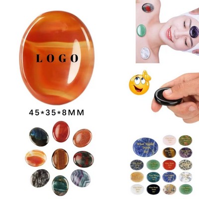 Custom Crystal Oval Worry Stone