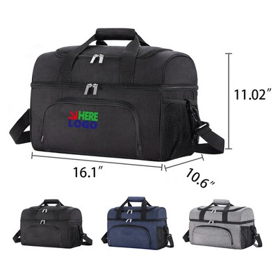 Large Cooler Insulated Lunch Double Layer Picnic Bag