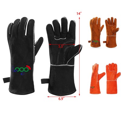 Durable Fireproof Leather Welding Gloves
