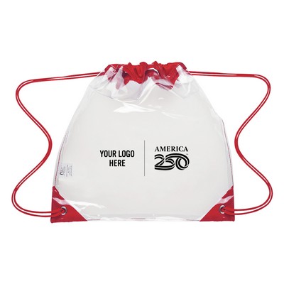 America250™ Touchdown Clear Eva Drawstring Backpack
