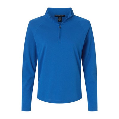Devon & Jones Women's Seaton Pebble Textured Quarter-Zip Pullover - DG402W