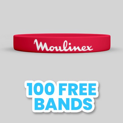Custom Color Filled Wristband - 1/2"