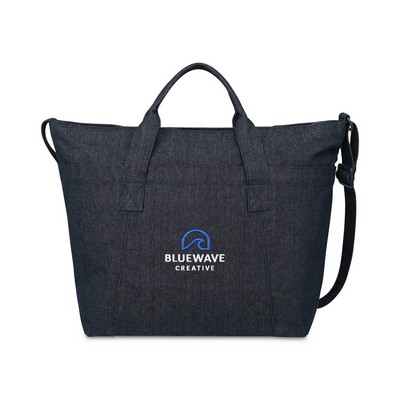 Recycled Cotton Weekender Tote - AWARE™ - Indigo Denim