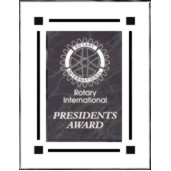 Clear Acrylic Frame Plaque w/ Black Marble Center - 7"x9"