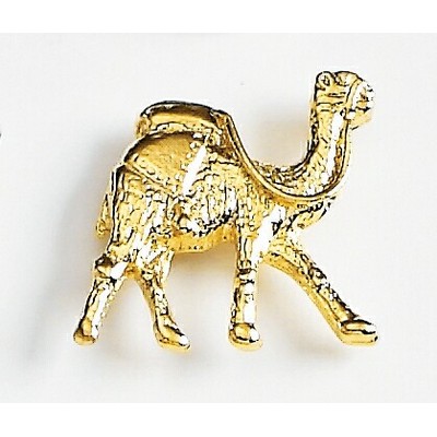 Camel w/ Harness Marken Design Cast Lapel Pin (Up to 3/4")