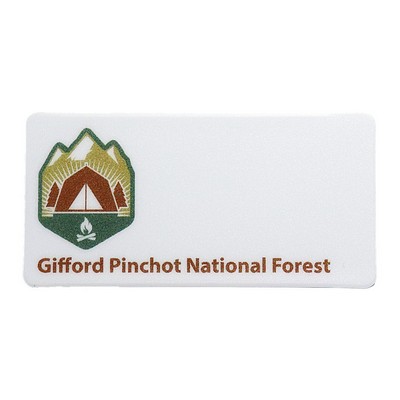 Full Color 50 Mil Name Badge (1"X2") Rectangle - No Personalization