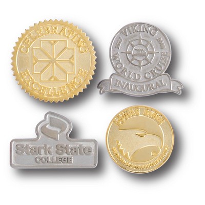 1 5/8" Die Struck Sandblast Lapel Pin