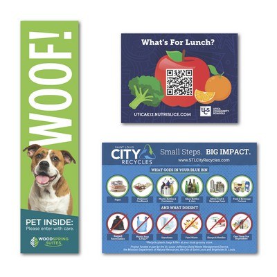 Square Corner Flat Flexible Magnet up to 24 Sq In