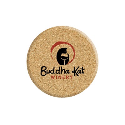 4" Econo Cork Round Coaster